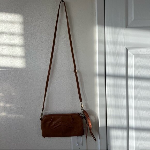 Monserat De Lucca Small Crossbody Brown Leather Bag - Picture 4 of 7